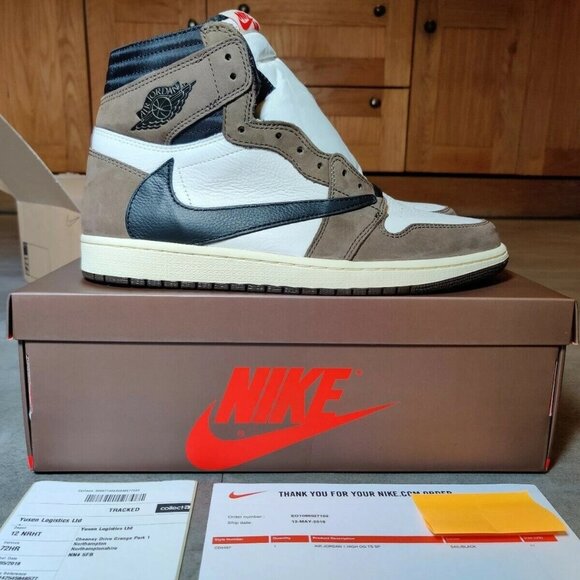Travis Scott x Air Jordan Retro 1 High OG TS SP "Cactus Jack" - Picture 1 of 12